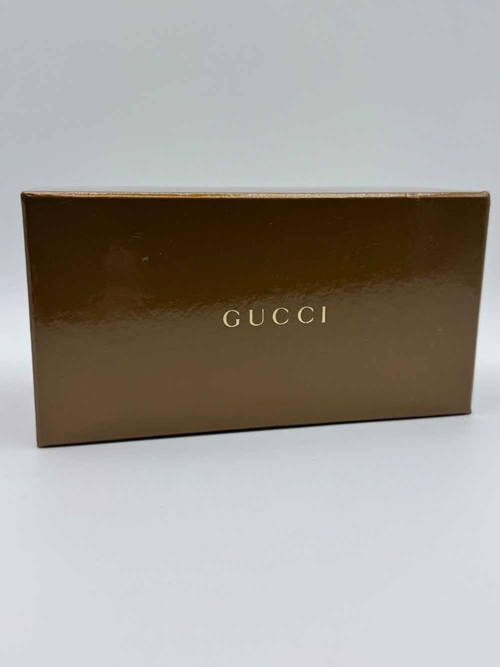 Gucci Brown Sunglasses Box with Gold Logo